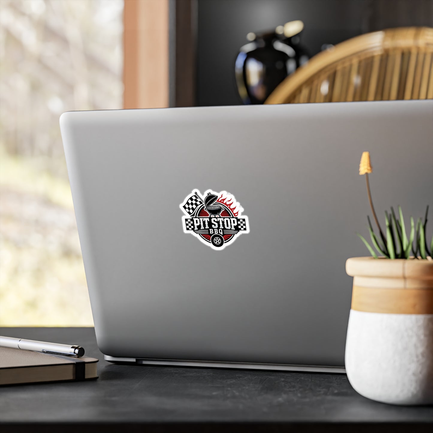 Pit Stop BBQ Logo Water Resistant Decal